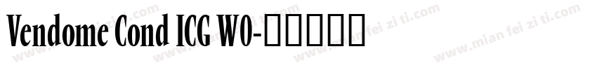 Vendome Cond ICG W0字体转换